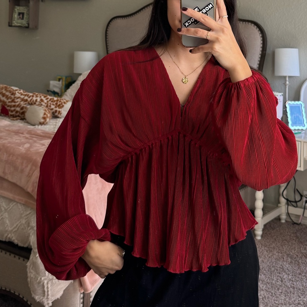 Abercrombie & Fitch Deep Red Blouse